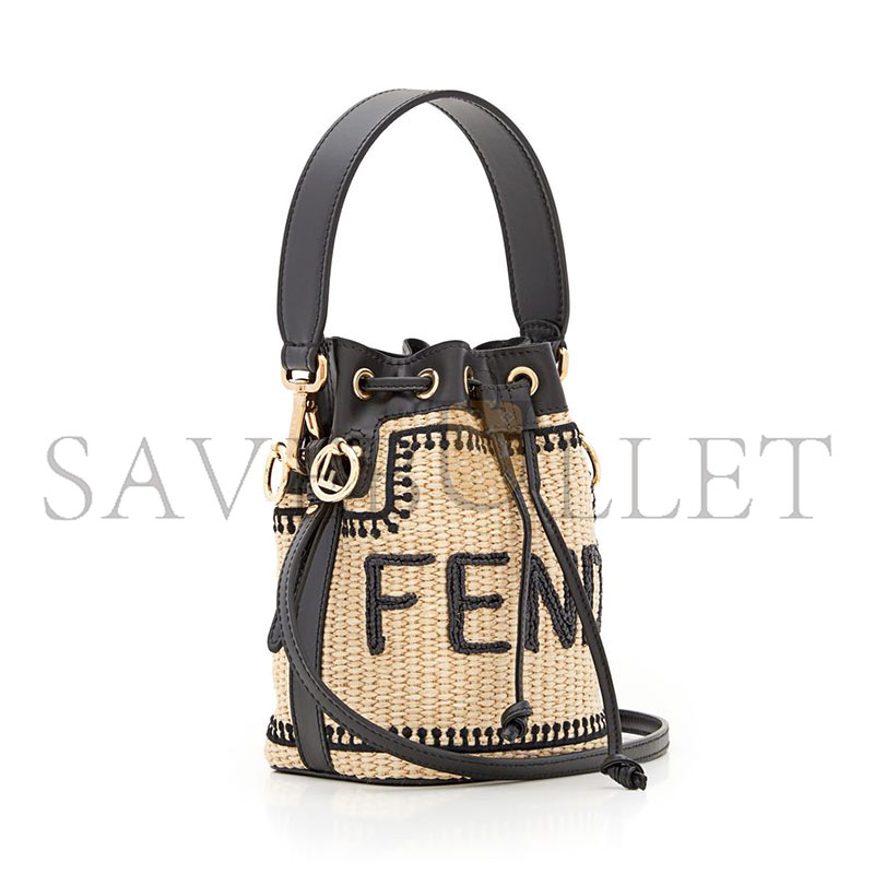 FENDI MON TRESOR CROCHET STRAW MINI BAG 8BS010AKMVF0VPJ (19*12*10cm)